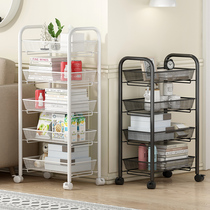  Trolley shelf Bedroom floor shelf Kitchen living room Snacks Dormitory good things storage bathroom storage rack