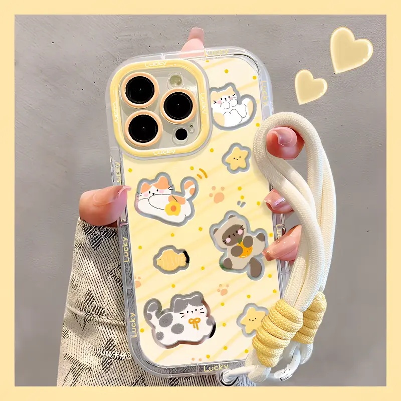 Yellow Star Cat Phone Case for Apple 16 iPhone 15 /14Promax Transparent Opporeno14 Cute Nova14/13 Lanyard Vivos30 Super Popular Pura80 Redmi K70 Soft Yellow Star Cat Phone Case for Apple 16 iPhone 15 /14Promax Transparent Opporeno14 Cute Nova14/13 Lanyard Vivos30 Super Popular Pura80 Redmi K70 Soft
