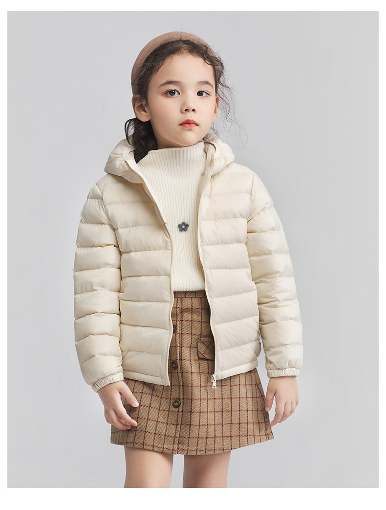 雅鹿 儿童 薄款羽绒服 90%白鸭绒 图14