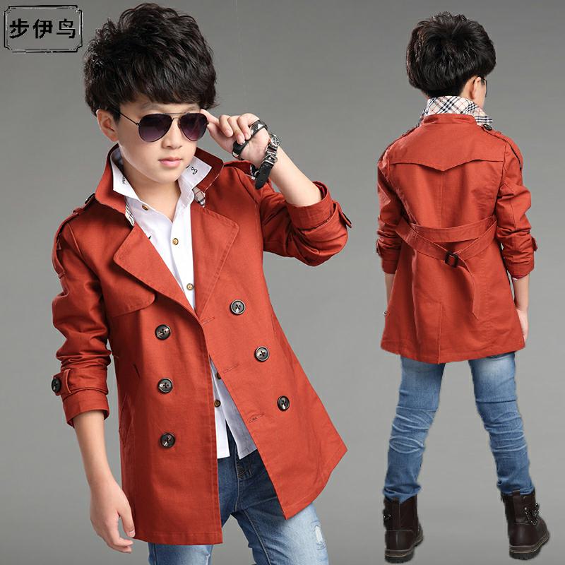 . Bộ quần áo nhỏ Boys áo khoác trẻ em mùa xuân phù hợp trong những năm windbreaker8-10-12-13-15 trẻ em dài cũ của nam giới.