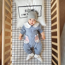 Baby clothes female treasure 100 days baby female full moon clothes baby girl clothes spring and autumn Princess foreign autumn cute
