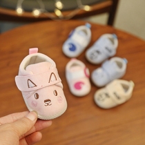 2021 spring newborn single shoes 0-6-12 months male and female baby soft bottom toddler front shoes cartoon does not fall cloth shoes