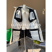 Clearance and leak Collection series high fluffy 95 goose down jacket womens winter long hooded fashion coat tide