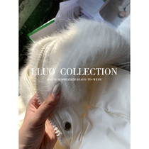 Clearance and leakage of cashmere blend ~ color wool can be turned high neck down jacket womens winter short foreign atmosphere thick coat