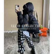 Clearance picking up fluffy warm 95 white goose down jacket ~ short down jacket womens winter hooded zipper thickened jacket