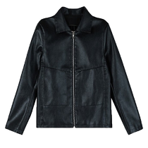 Fashionable sheepskin leather jacket for women 2023 autumn and winter new Korean style age-reducing and slimming versatile short square collar leather jacket