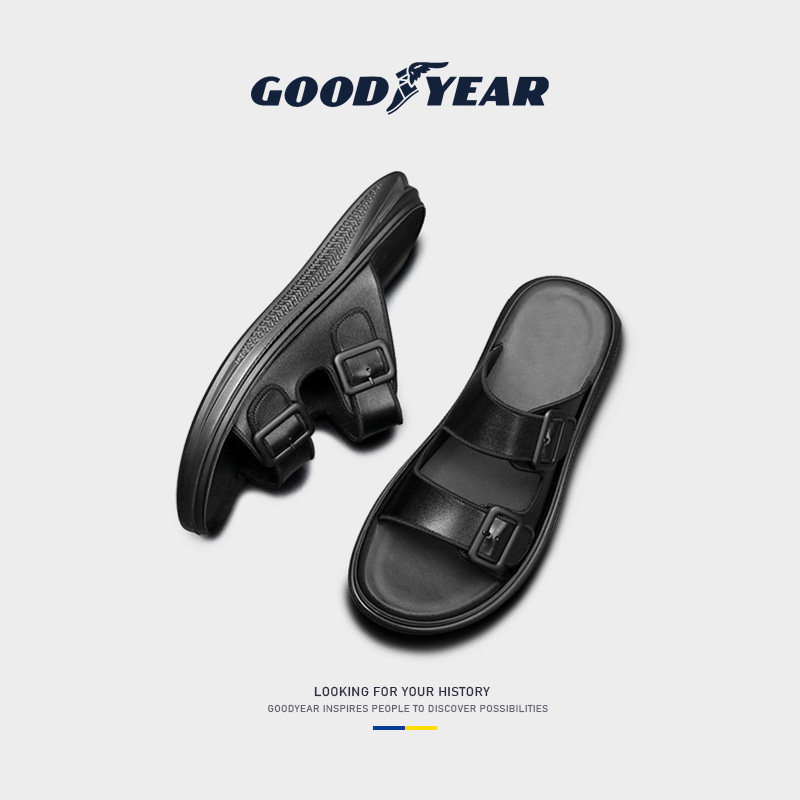 Goodyear word drag men's summer 2022 new outwear sports beach shoes men's trends anti-slip sandals shoes male