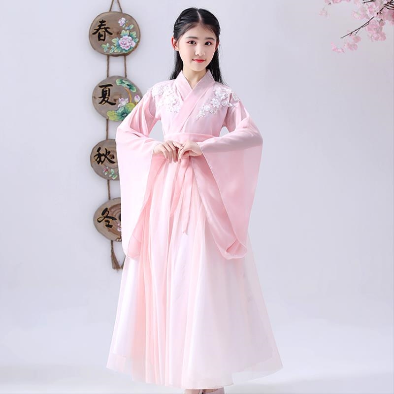 Girls Han Wears Spring 2019 New Clothing Dress Koi Spring and Summer Light Qi Breath Dress is a trendy ancient age of ten