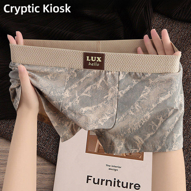 Cryptic Kiosk Skin-Friendly and Breathable Men's Underwear, High-End Comfortable Boxer Briefs, Fashionable Printed Boxer Shorts