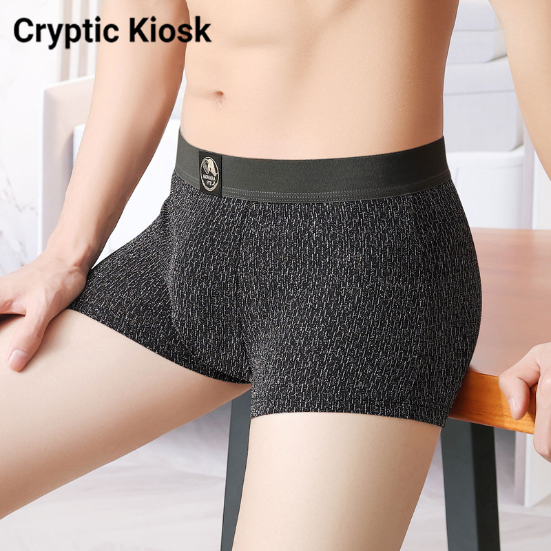 Cryptic Kiosk Fashionable and Luxurious Men's Underwear, Loose and Comfortable Boxer Briefs, Soft and Breathable Four-Corner Shorts