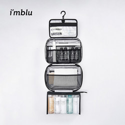Imblu Toiletry Bag for Men and Women Travel Satchel Cosmetic Bag Large Capacity Satchel Dry and Wet Separation Waterproof Storage