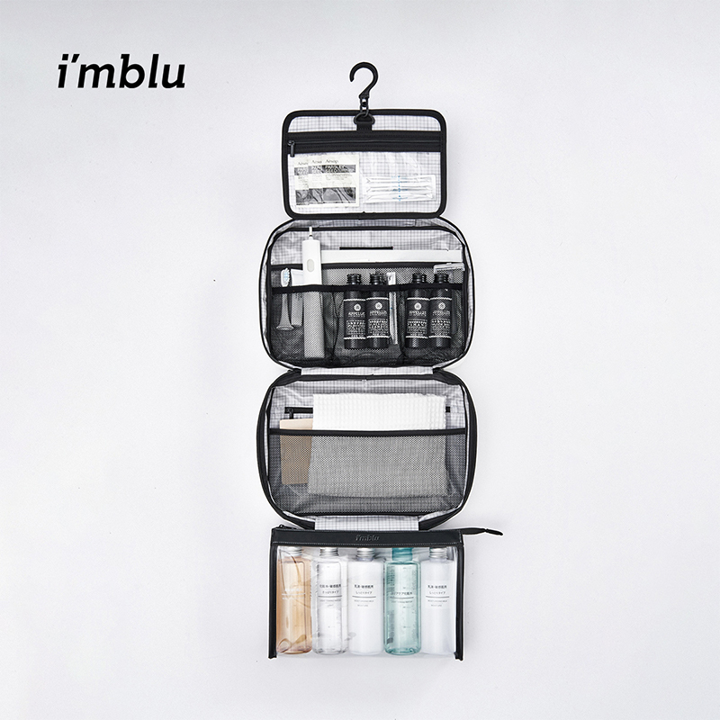 Imblu Toiletry Bag for Men and Women, Travel Business Trip Portable Cosmetic Bag, Large Capacity, Portable, Dry and Wet Separation, Waterproof Storage Imblu Toiletry Bag for Men and Women, Travel Business Trip Portable Cosmetic Bag, Large Capacity, Portable, Dry and Wet Separation, Waterproof Storage
