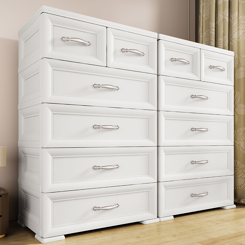 Thickened drawer containing cabinet containing cabinet multilayer 70 wide Children's wardrobe Toddlers Toys Home Plastics Five-bucket cabinets