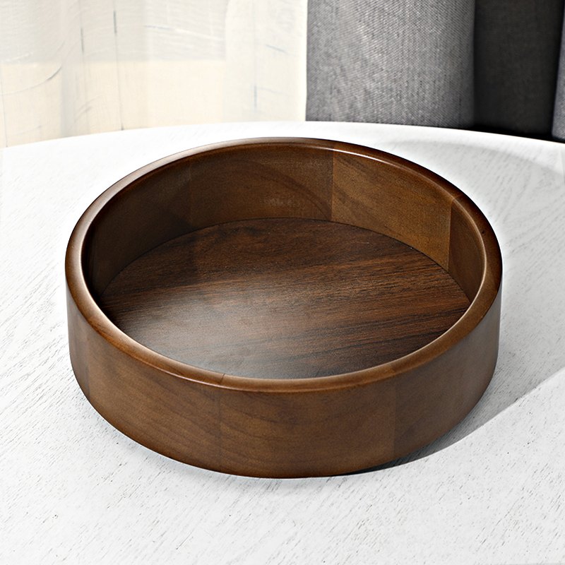 Solid wood rotary seasoning containing box kitchen tabletop debris finishing shelve wood minimalist home storage box-Taobao