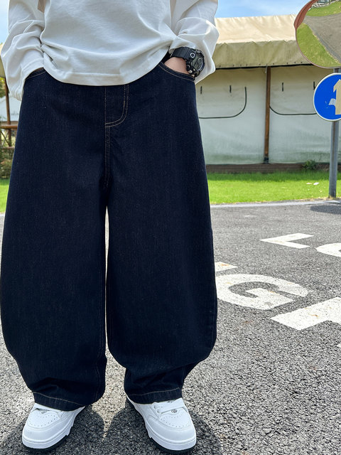 Children's Clothing Boys' Spring Jeans 2026 New Style Medium and Large Children's Spring and Autumn Straight Pants Boys' Spring Long Pants