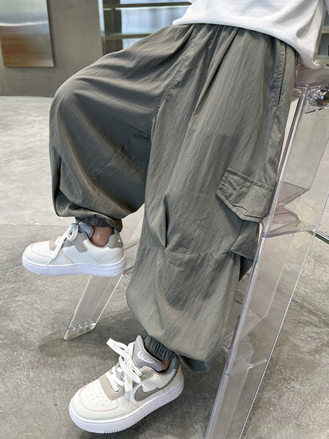 Children's Clothing Boys' Pants Summer Cool Anti-Mosquito Pants 2026 New Loose Thin Long Pants Kidsren's Spring Cargo Pants