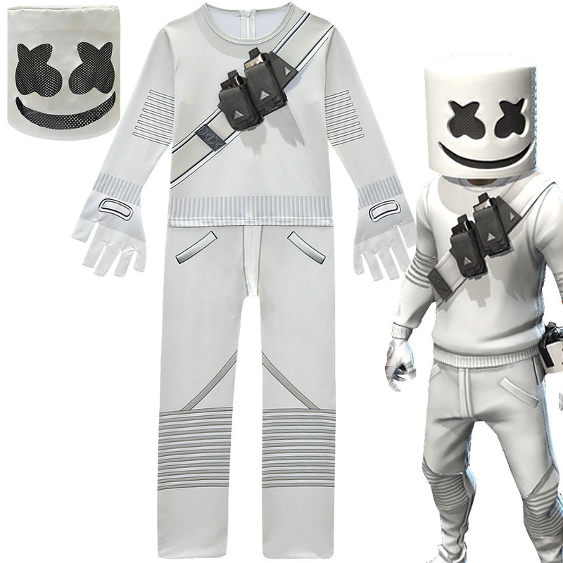 Halloween Cosplay Kidsren's Costumes Top 100 Electronic Music Boys Rock Dj Marshmallow Marshmello Clothes Halloween Cosplay Kidsren's Costumes Top 100 Electronic Music Boys Rock Dj Marshmallow Marshmello Clothes