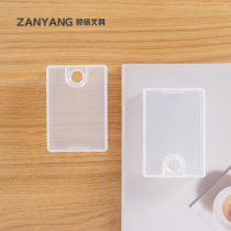 Office desktop paperclip box small ticket holder storage box table sundries storage box small stationery storage box headstring leather band storage box with holes can hang storage box