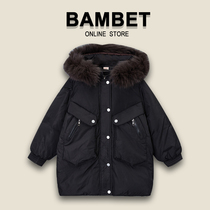 Italy Bambet girls cotton-padded clothing 2021 Winter new childrens winter down cotton coat