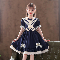 Italy Bambet Lolita girls summer princess dress 2021 new childrens skirt foreign style dress