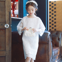 Italian Bambet summer new Korean childrens dress girl dress childrens lace dress Princess dress