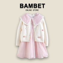 Bambet girls autumn suit 2021 new childrens foreign style dress big boy girl spring and autumn two sets