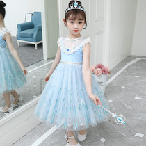 Italian Bambet childrens clothing summer girls princess dress mesh lace sleeveless vest dress little girl dress