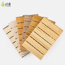 Wooden sound-absorbing panels ceramic aluminum flame-retardant slots and perforations conference room wall decoration panels school sound-absorbing decoration materials