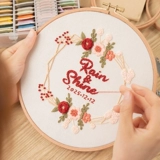 Набор материалов ручной работы для начинающих, ткань, подвеска, DIY, с вышивкой, принт, подарок на день рождения