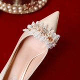 Свадебные туфли, свадебное платье, обувь на высоком каблуке, платье подружки невесты, цвета шампанского, французский стиль, большой размер