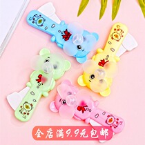 Childrens cartoon hand pressure small fan Student portable hand fan Summer toy small fan gift prize