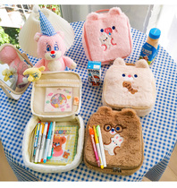 Pen bag Primary school girl simple large capacity multi-functional net red stationery box ins tide Japanese cute girl heart pencil box Junior and high school student pen box Stationery bag small fresh Korean version