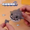 Pull-String Shark Stress Relief Toy Fun Keychain for Men and Women Backpack School Bag Pendant Small Accessory Keychain Ornament