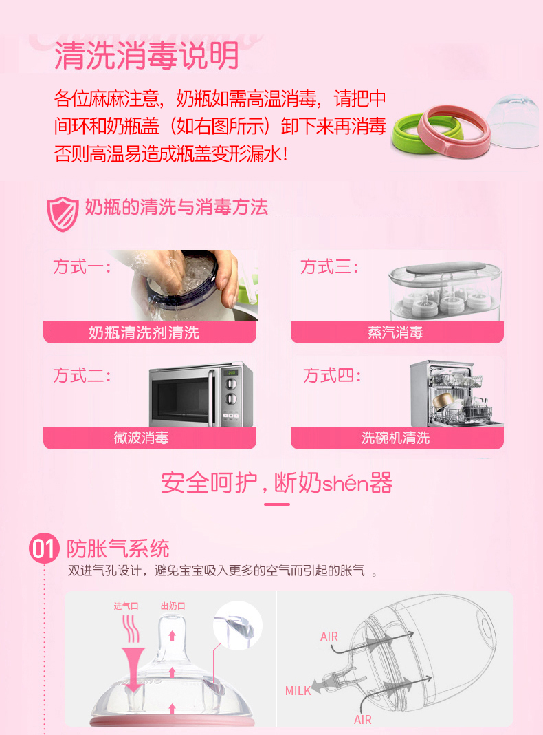 韩国 可么多么 Comotomo 母乳实感硅胶防胀气奶瓶 250ml*2瓶 图1