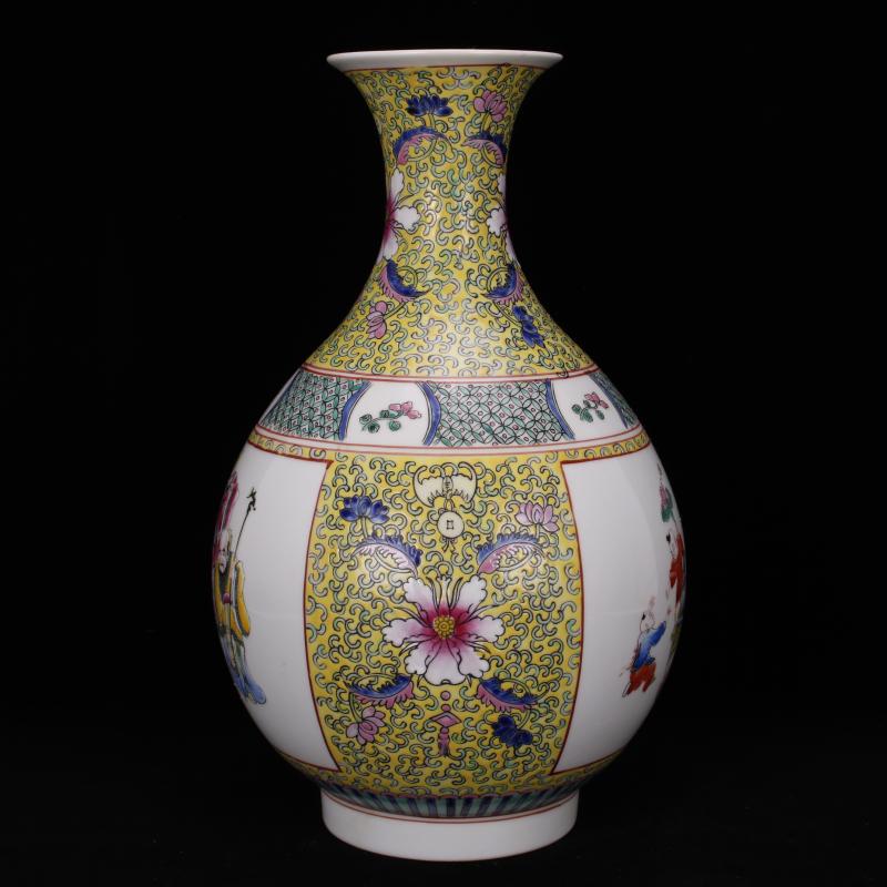 Jingdezhen imitation of the qing emperor kangxi style antique Chinese antique vase household decoration as old goods ceramics penjing collection