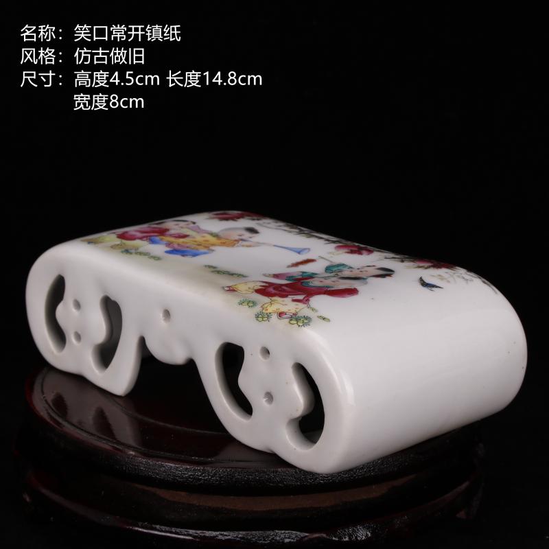 Jingdezhen archaize do old porcelain enamel hand pillow porcelain pillow paperweight basin base imitation collectables - autograph antique ceramic furnishing articles