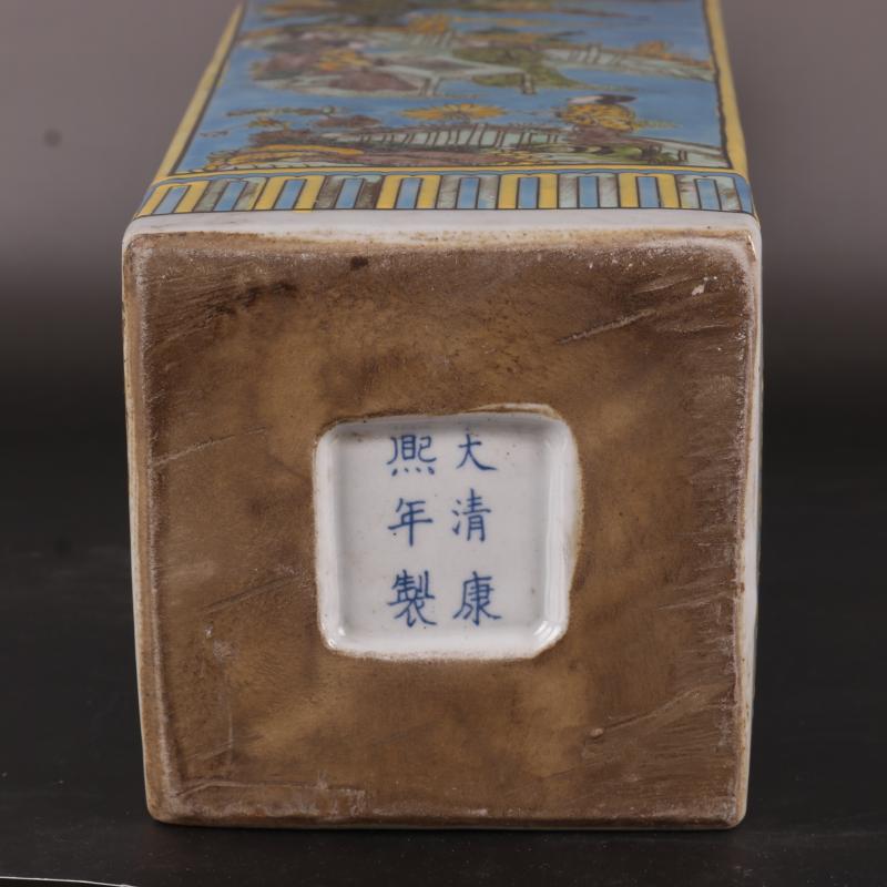 Stories of the qing emperor kangxi pastel looks antique Chinese porcelain vase household rich ancient frame penjing collection