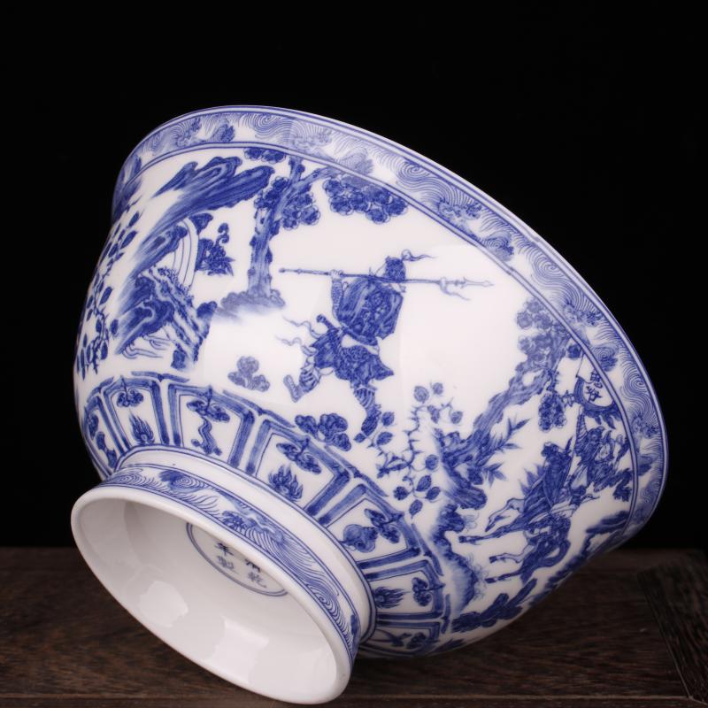The Bucket color kirin bowl of blue and white guiguzi imitation qianlong classic soft adornment art porcelain, Chinese wind bowls furnishing articles