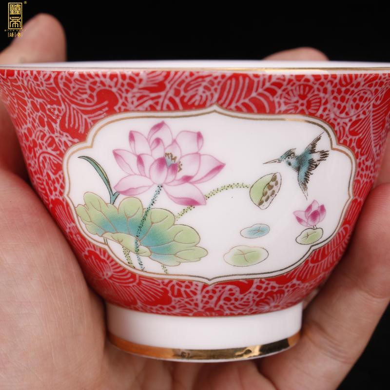 Jingdezhen imitation YongZhengNian only three fuels the wire inlay enamel lid cup tureen boutique tea cups antique furnishing articles