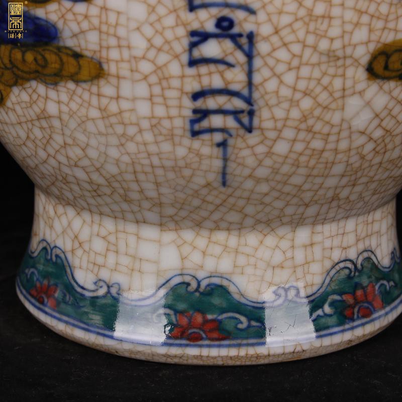 Jingdezhen imitation the qing qianlong year start hand - made colors of Buddha vases, antique reproduction antique old collection furnishing articles