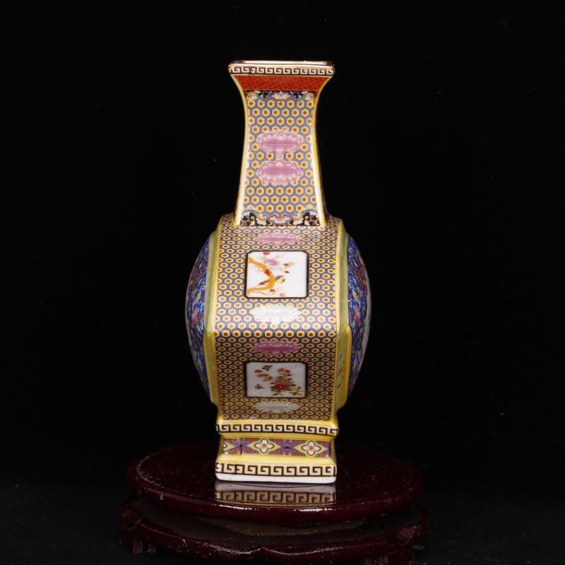 Jingdezhen archaize colored enamel porcelain the qing yongzheng com.lowagie.text.paragraph Chinese antique antique crafts vase archaize home outfit