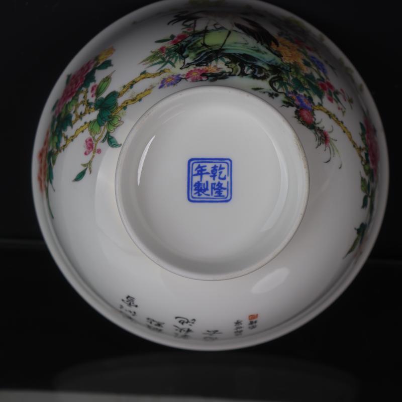 Antique crafts porcelain com.lowagie.text.paragraph 6 inch the qing qianlong fuels the pastel rainbow such use household decorative pattern Chinese penjing collection