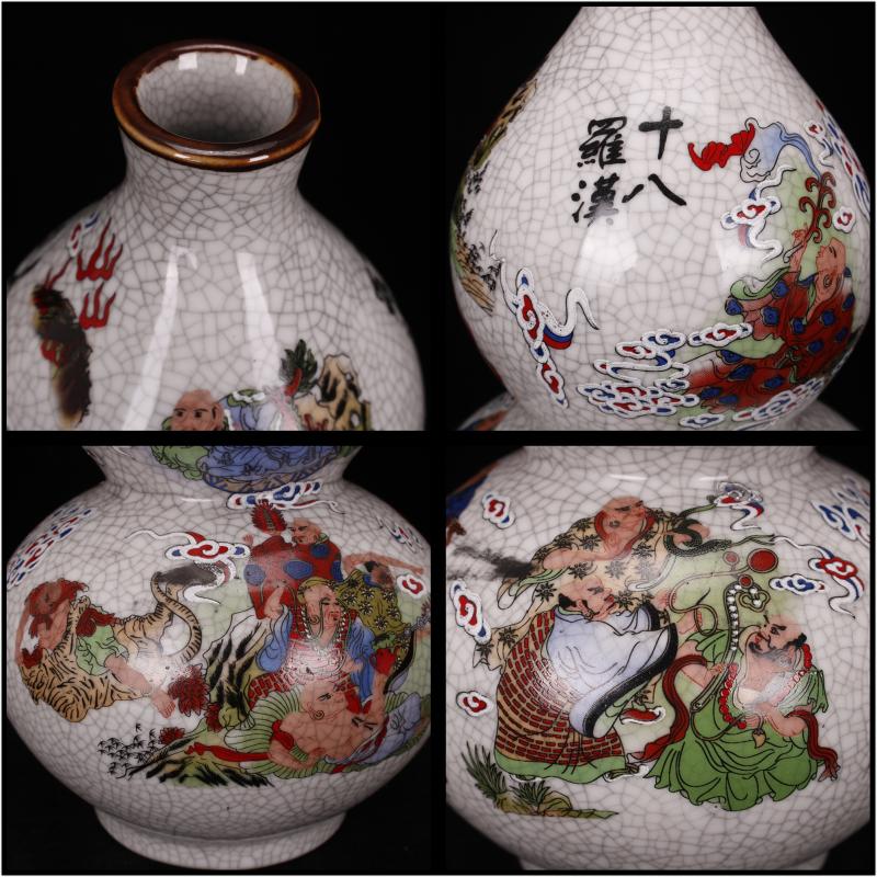 Jingdezhen imitation the qing qianlong pastel gourd name plum bottle imitation antique curios do old porcelain decoration old restoring ancient ways furnishing articles