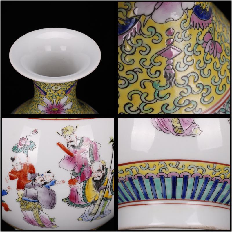 Jingdezhen imitation of the qing emperor kangxi style antique Chinese antique vase household decoration as old goods ceramics penjing collection