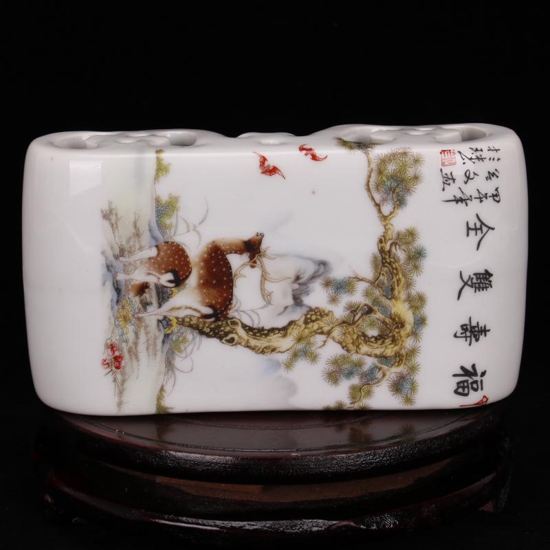 Jingdezhen archaize do old porcelain enamel hand pillow porcelain pillow paperweight basin base imitation collectables - autograph antique ceramic furnishing articles