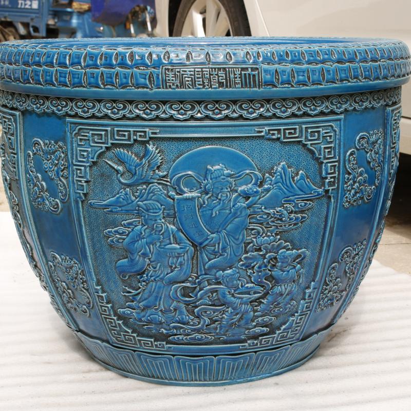 Jingdezhen antique imitation the qing qianlong years antique old objects large porcelain jar Chinese style restoring ancient ways yard landing place