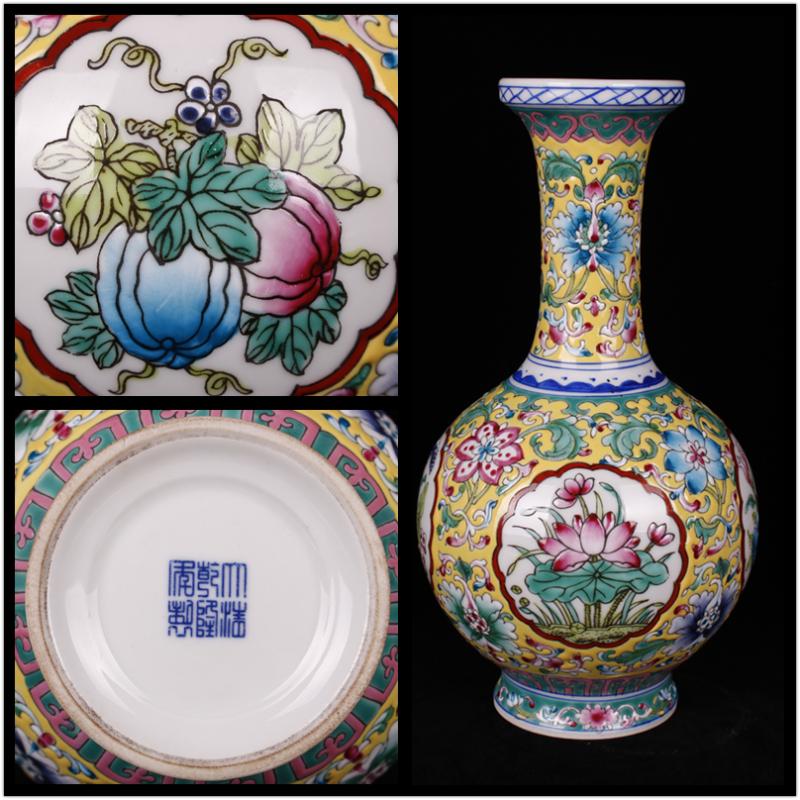 The see colour enamel jingdezhen qianlong tree to watch The king of porcelain bottles sitting room of Chinese style furniture decorative antique furnishing articles