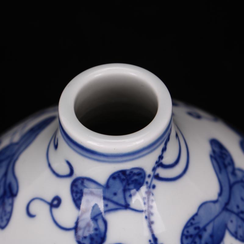 Jingdezhen blue and white youligong imitation the qing qianlong pure hand - made vases, new Chinese style living room furniture decorative vase furnishing articles