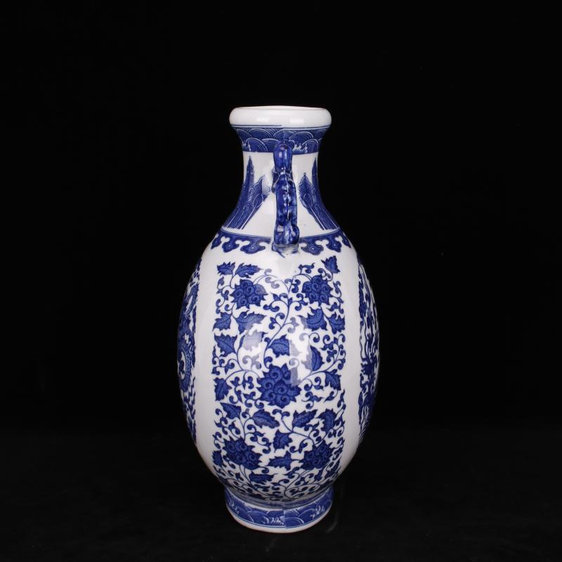 Jingdezhen porcelain dragon reward bottle on the celestial sphere imitation qianlong Chinese classical sitting room porch vase furnishing articles