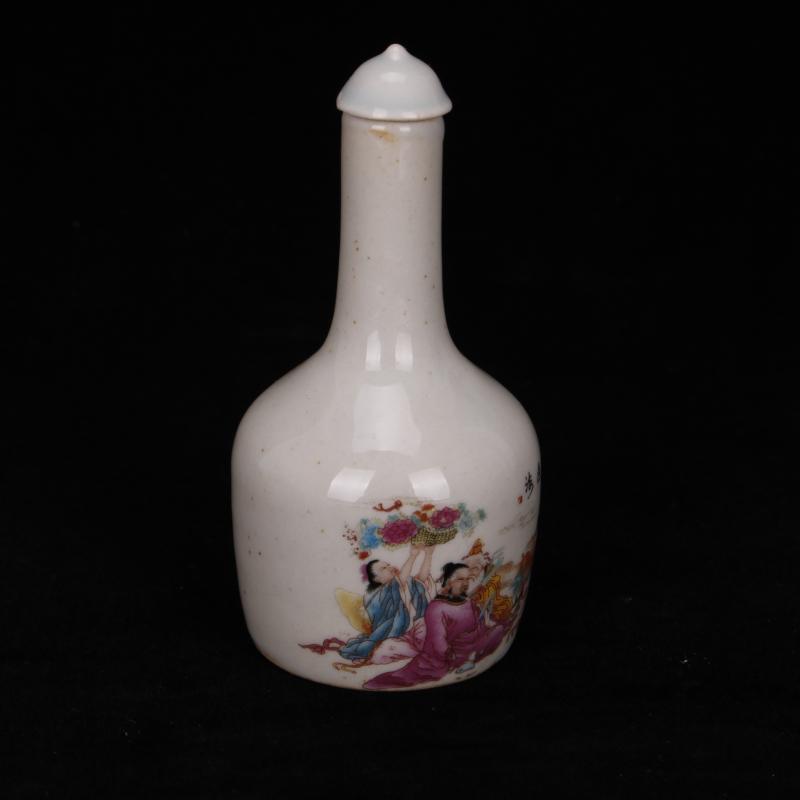 Jingdezhen archaize play jade antique old porcelain mini snuff bottle the study ancient frame to collect small place
